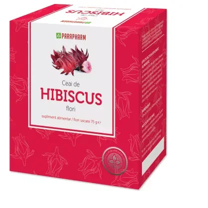 Ceai de hibiscus flori, 75g, Parapharm