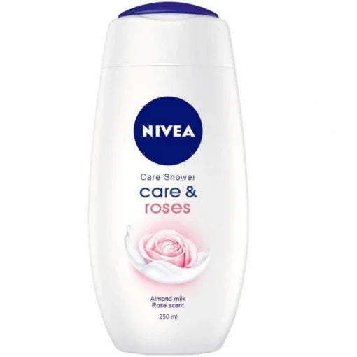 Gel de dus Care&Roses cu trandafir si ulei de migdale - 500 ml