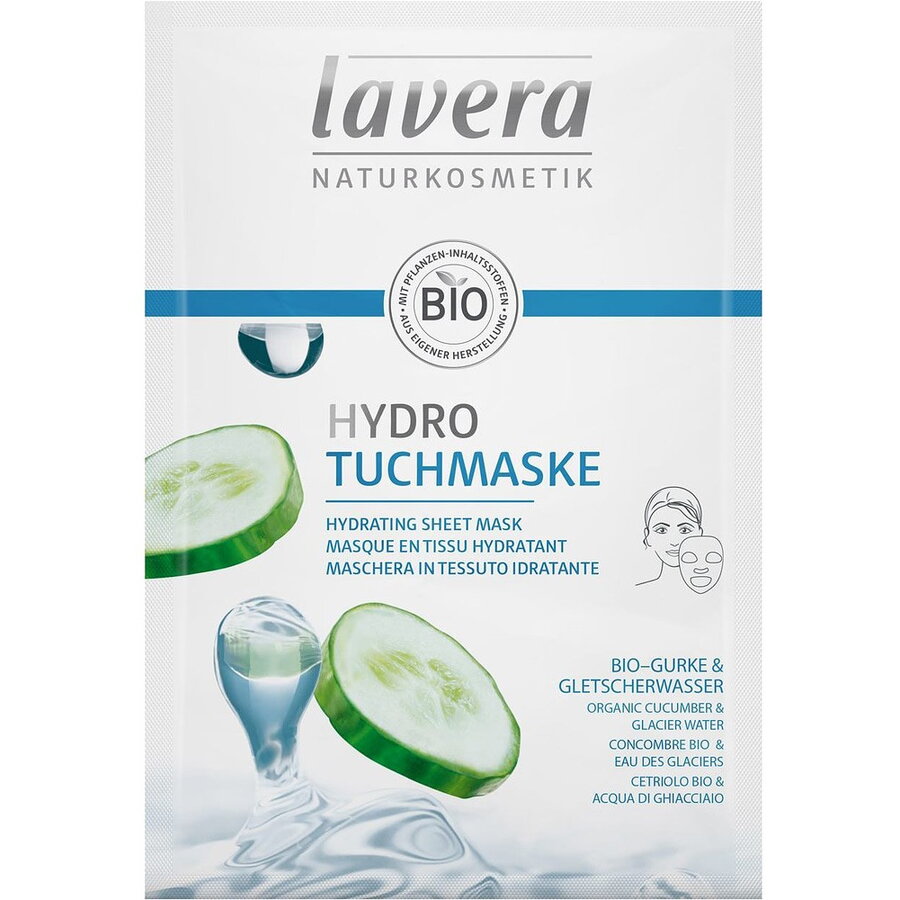 Masca hidratanta pentru fata cu apa glaciara si castravete bio Lavera, 21ml