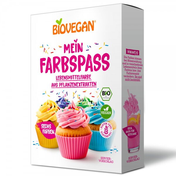 Colorant alimentar fara gluten bio Biovegan, 6x8g