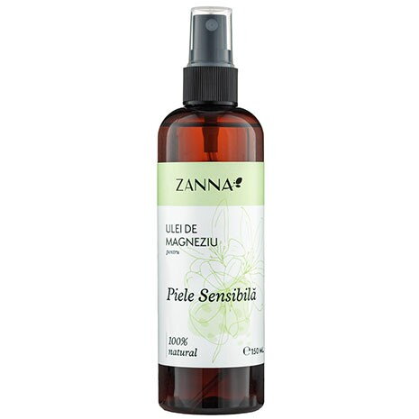 Ulei de magneziu, pentru piele sensibila, 150ml, Zanna