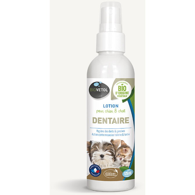 Lotiune spray dentară bio anti-tartru pentru caței și pisici 125 ml