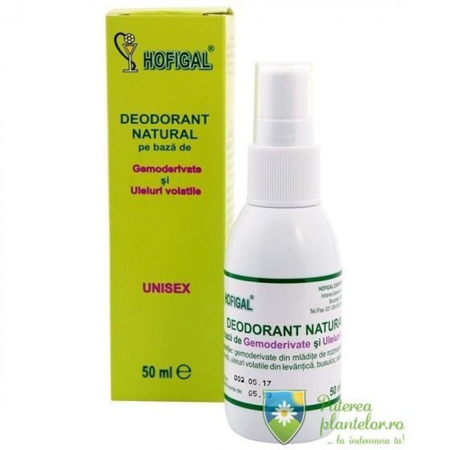 Deodorant natural cu pulverizator 50 ml