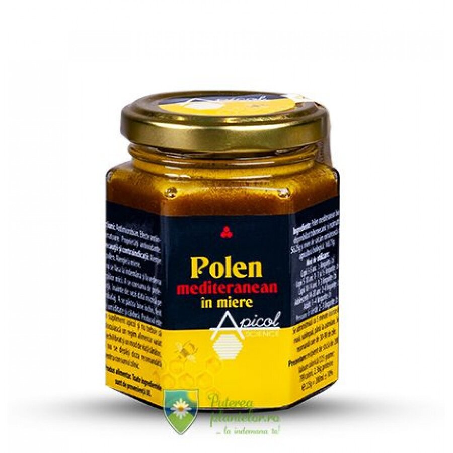 Polen mediteranean in miere ApicolScience 225 gr