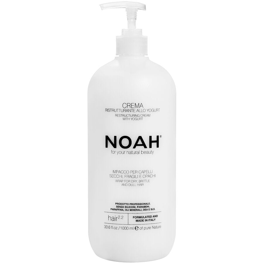 Balsam crema restructurant cu iaurt pentru par uscat, fragil si lipsit de stralucire (2.2), Noah, 1000 ml