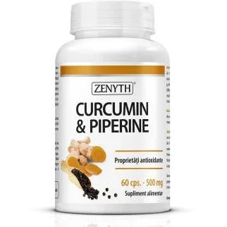 Curcumin & Piperine 500 mg, 60 capsule, Zenyth