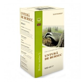 Ulei cosmetic terapeutic de masaj cu untura de bursuc 100ml Sustamed