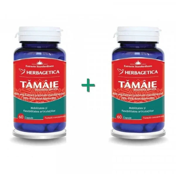 Tamaie Boswellia Serrata - 60 + 60 cps (pachet cu -50% la a doua)