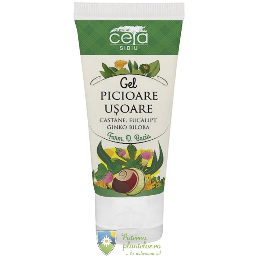 Gel Picioare Usoare cu Castane si Eucalipt 50 ml