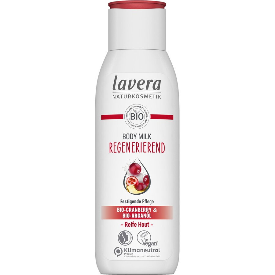 Lapte de corp regenerant cu merisor si ulei de argan bio 200ml Lavera