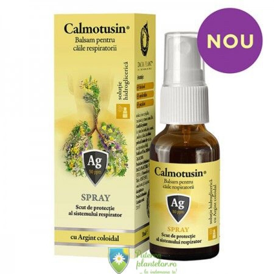 Calmotusin cu Argint coloidal fara alcool spray 20 ml