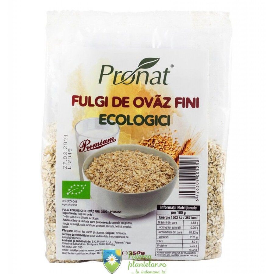 Fulgi de ovaz fini Bio 350 gr