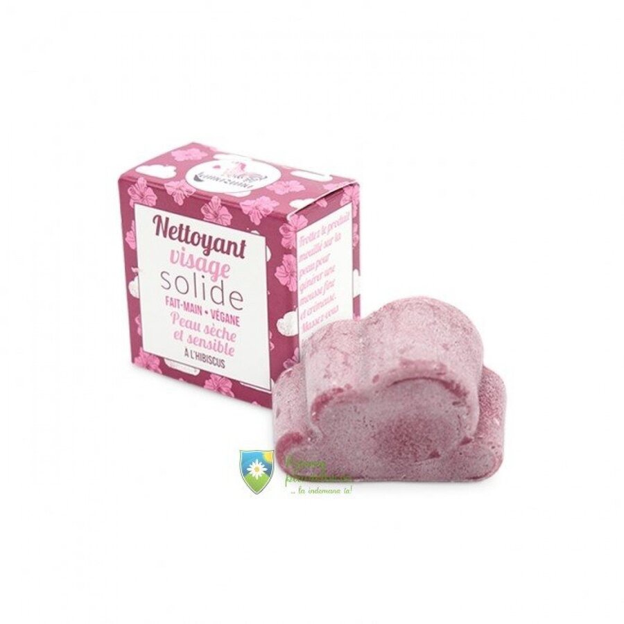 Demachiant solid pentru ten uscat sensibil Hibiscus ecologic 27g