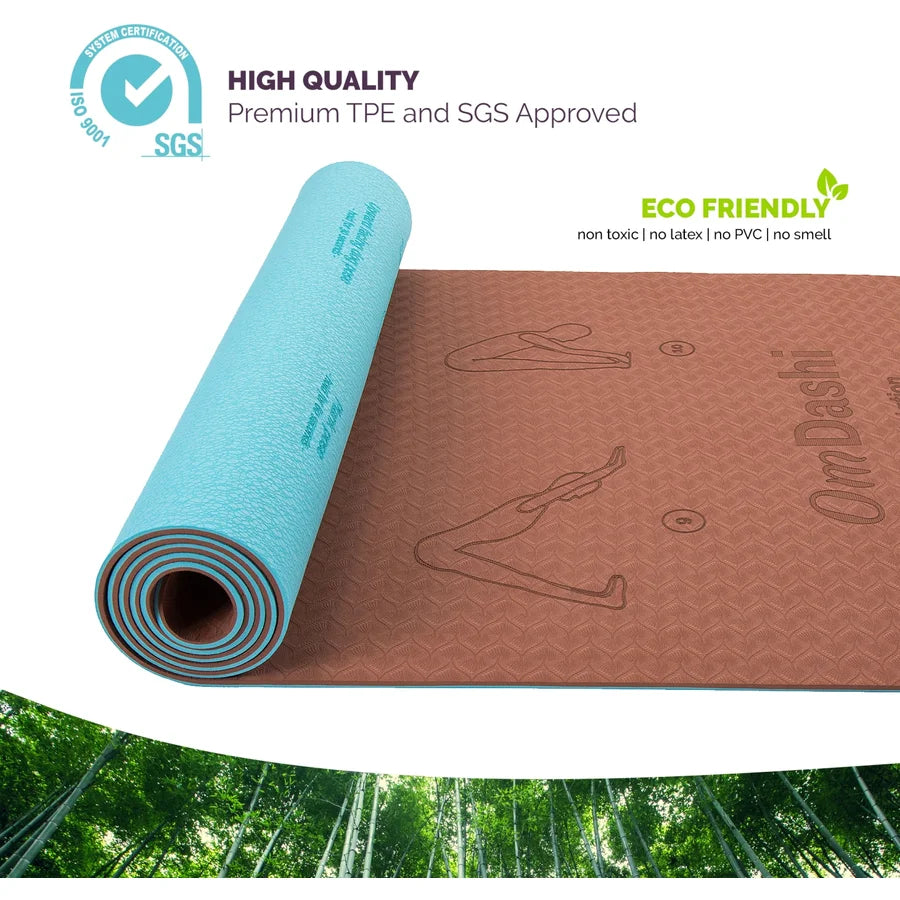 Saltea yoga reversibila, 183x61x0.6cm eco-friendly