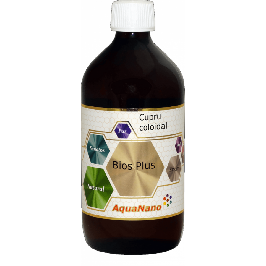 Cupru coloidal AquaNano Bios Plus 30ppm 480 ml