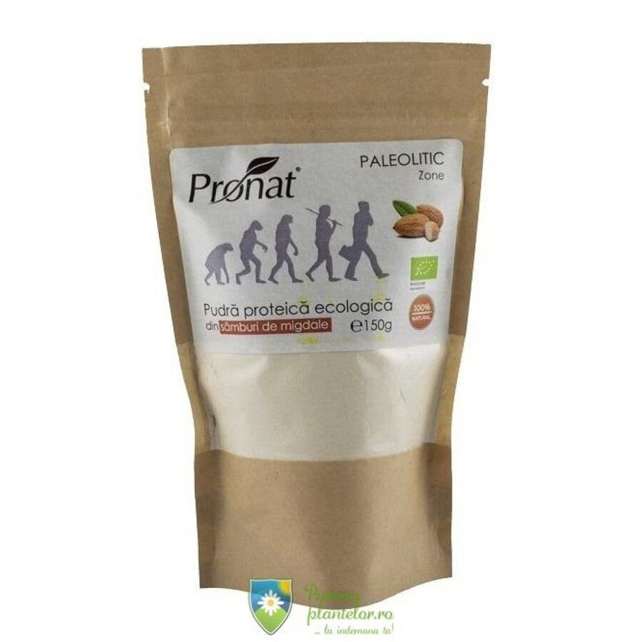 Pudra proteica Bio din samburi de migdale 150 gr