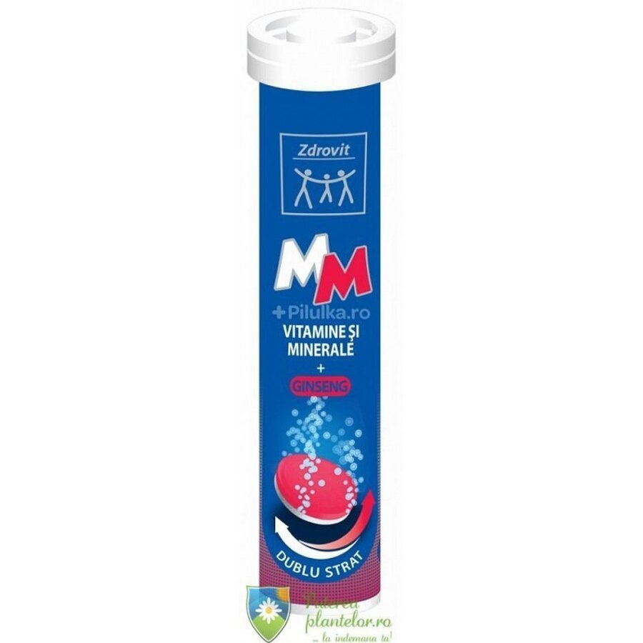 Vitamine si Minerale + Ginseng Efervescent 24 comprimate