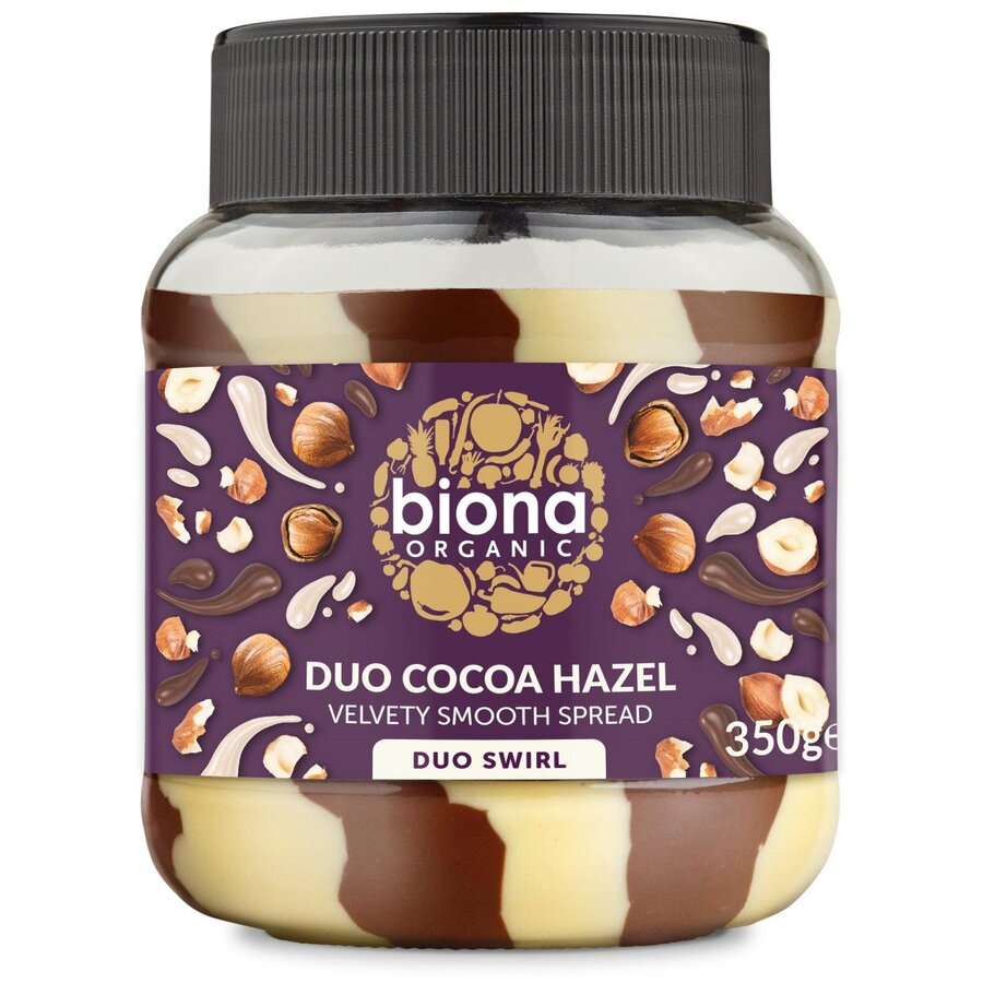 Crema de ciocolata cu alune duo swirl bio 350g