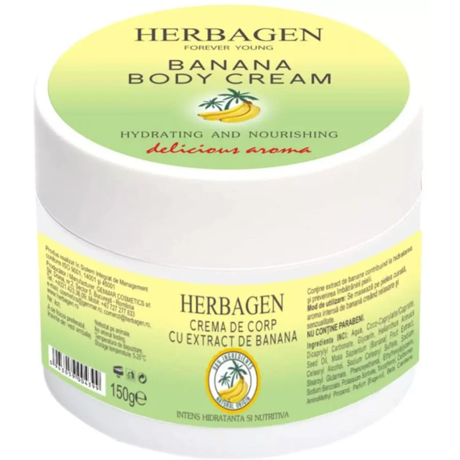 Herbagen Crema de corp cu extract de banana 150ml