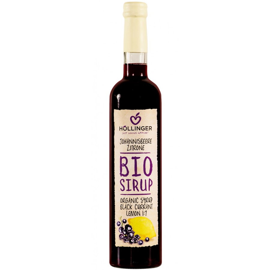 Sirop de coacaze negre si lamaie bio Hollinger, 500ml