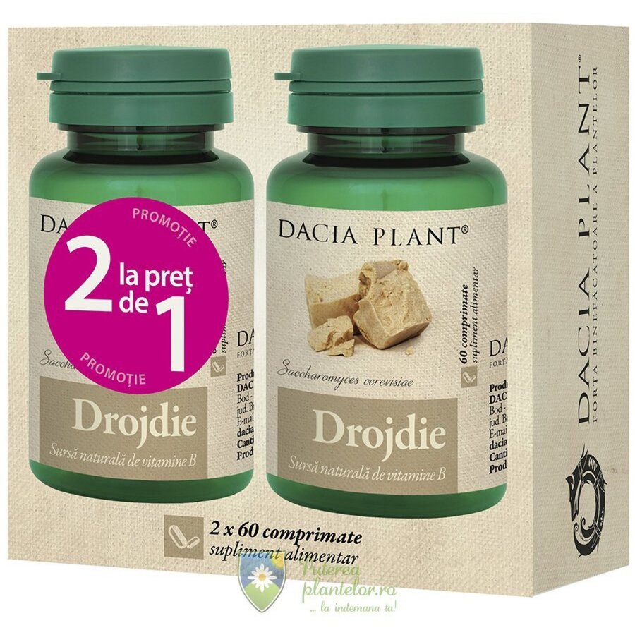 Drojdie de bere 60 comprimate 1+1 Cadou