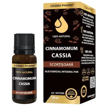 Ulei esential de scortisoara Cinnamomum Cassia, 10ml, Cosmopharm