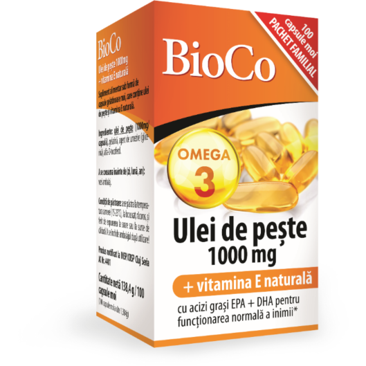 BioCo Ulei de peste 1000mg x 100 capsule