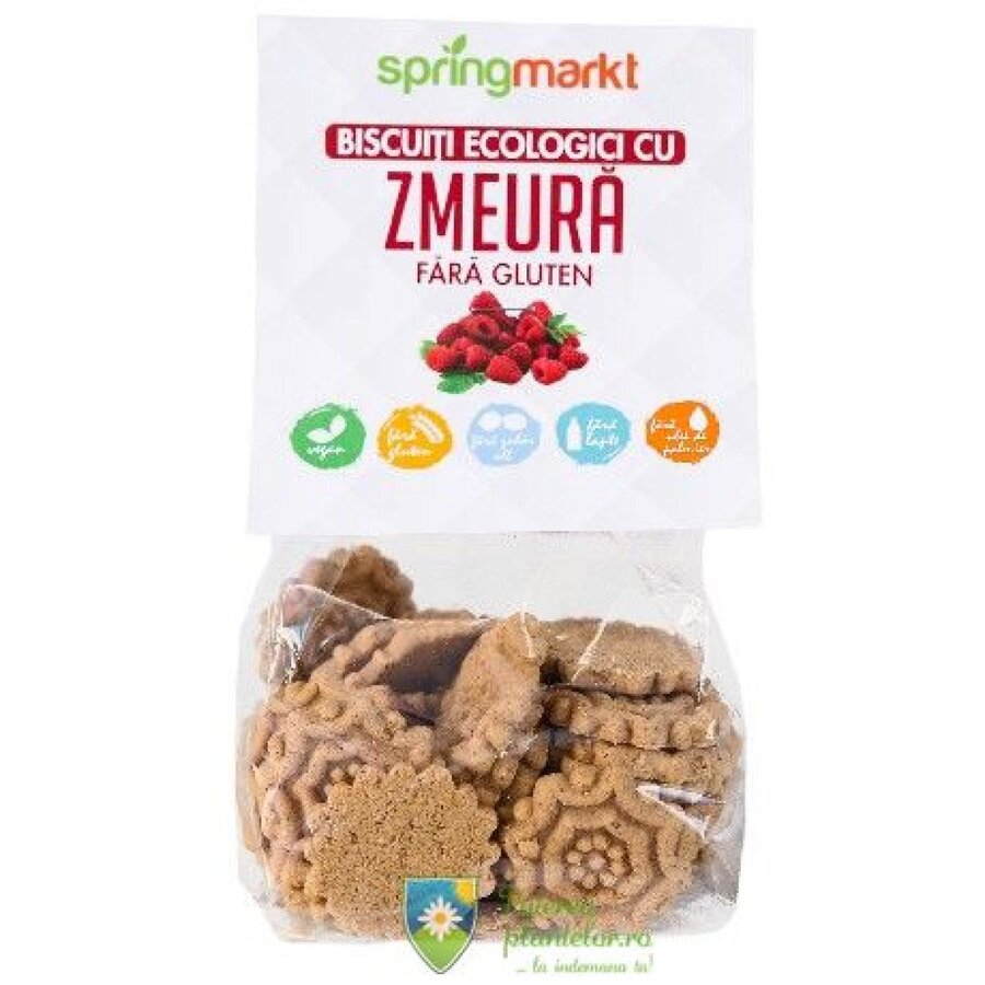 Biscuiti Bio cu Zmeura fara gluten 100 gr