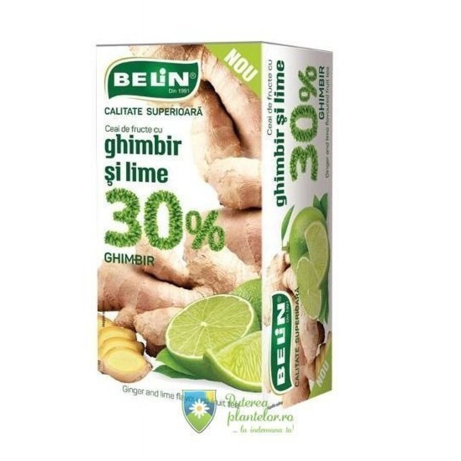 Ceai de Fructe cu Ghimbir si Lime Belin 20 plicuri