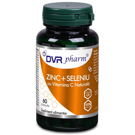 Zinc cu seleniu si vitamina C naturala 60 capsule