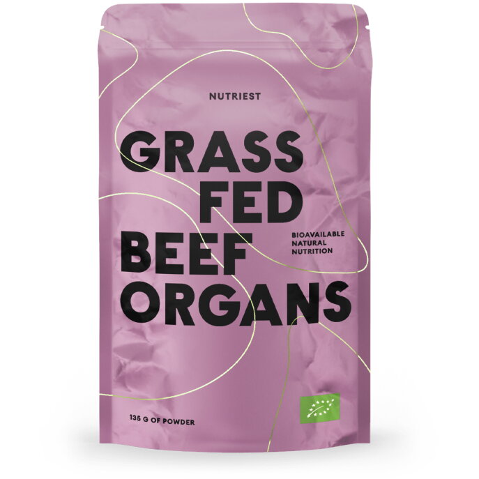 GRASS FED BEEF ORGANS – pulbere eco-bio din organe de vita organica liofilizat, 135 g,