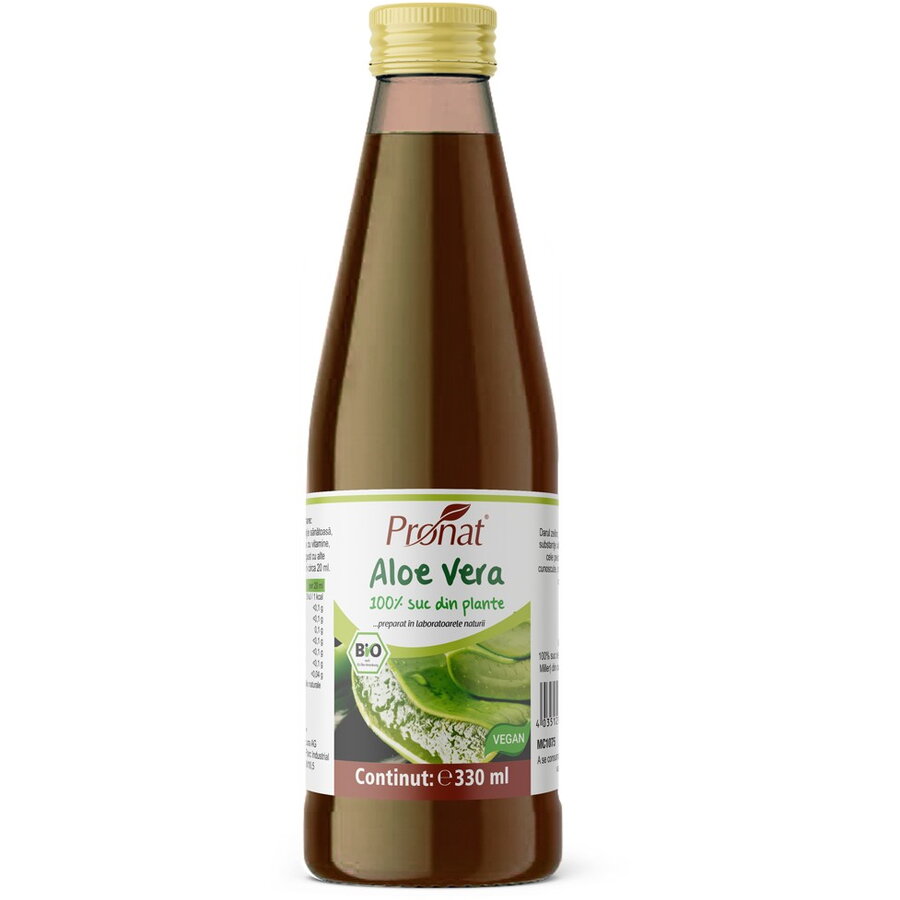 Suc de aloe vera 100%, bio, 330ml