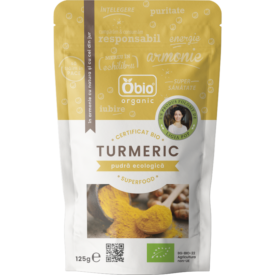 Turmeric pudra bio 125g Obio