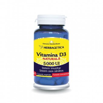 Vitamina D3 naturala  5000 UI 30 capsule