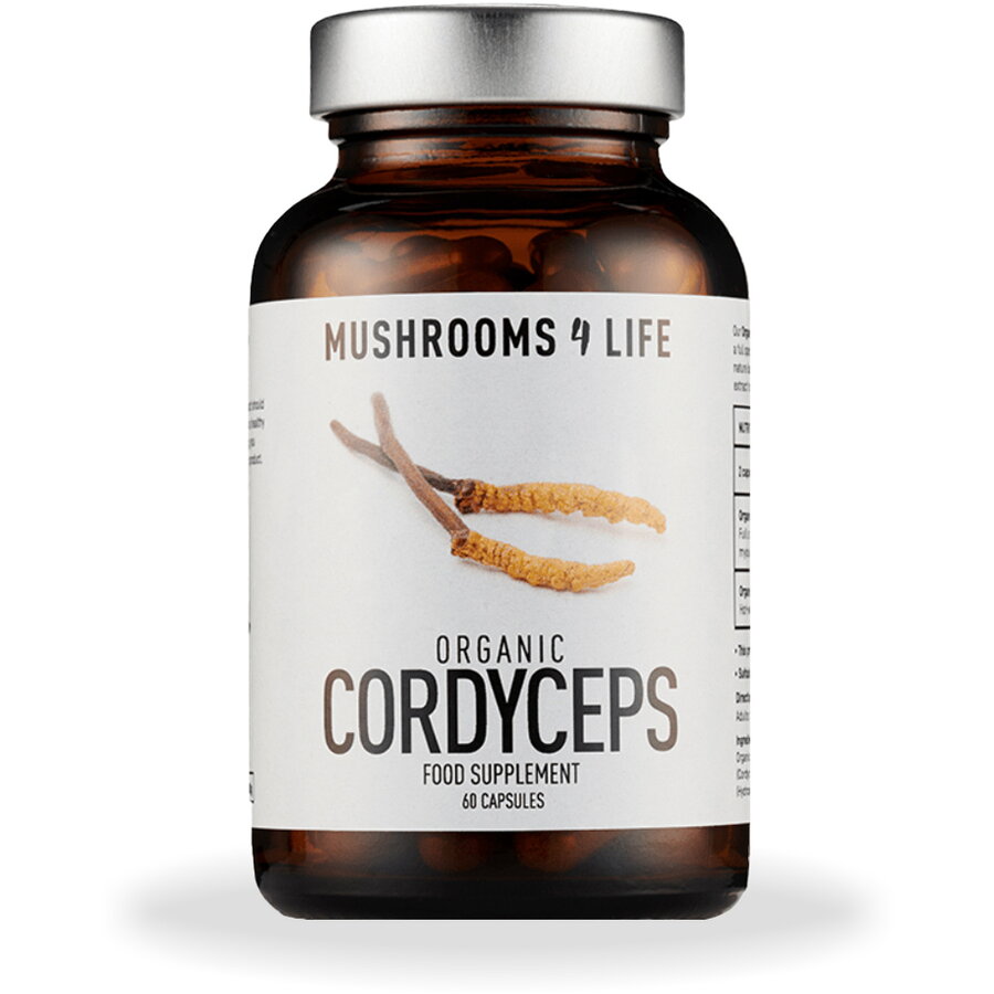 Organic Cordyceps Mushroom 1000 mg Full Spectrum (60 capsule), Mushrooms4Life