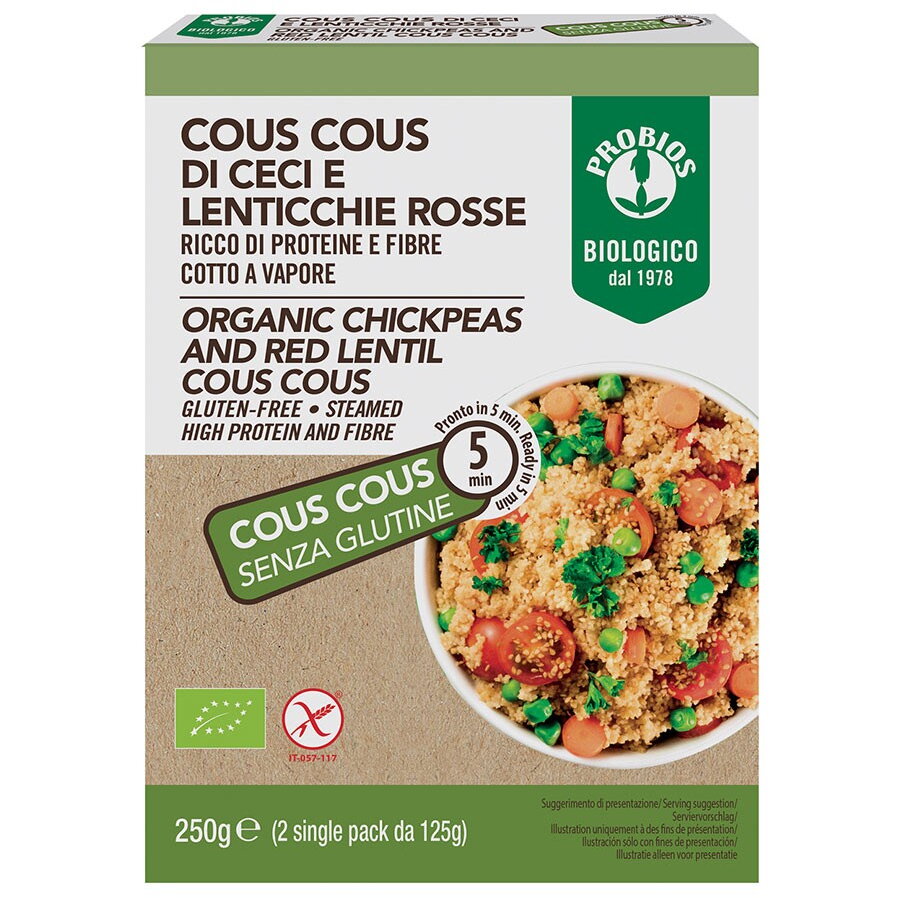 Cuscus din naut si linte rosie 250g