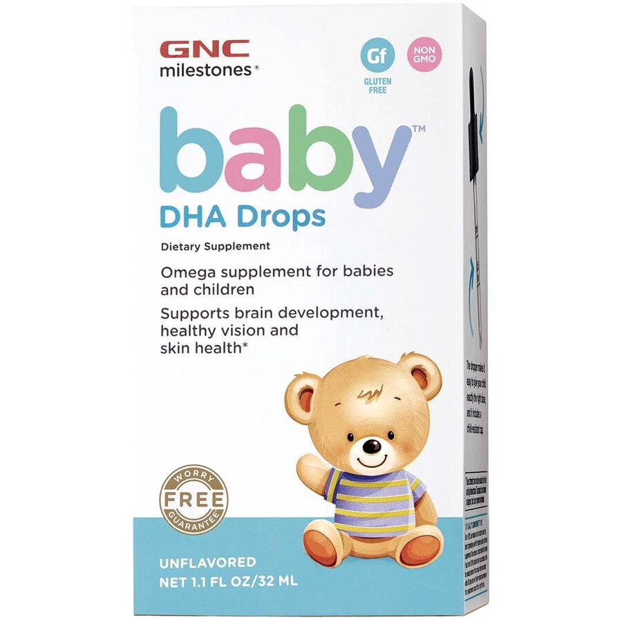 Gnc Milestones Babydha Drops. Picaturi Cu Dha Pentru Bebelusi, 60 ML