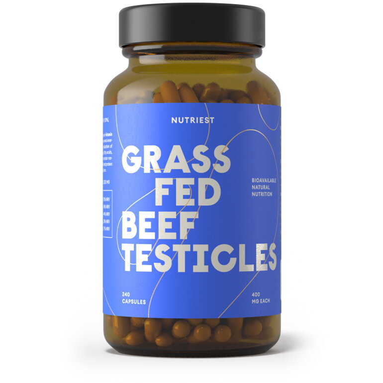 Sustine mentinerea nivelului normal de testosteron in sange, 240 capsule Grass fed Beef Testicles