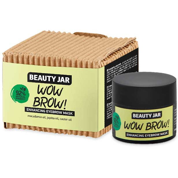 Masca regeneranta pentru sprancene, ulei de ricin si macadamia, Wow Brow, Beauty Jar, 15ml