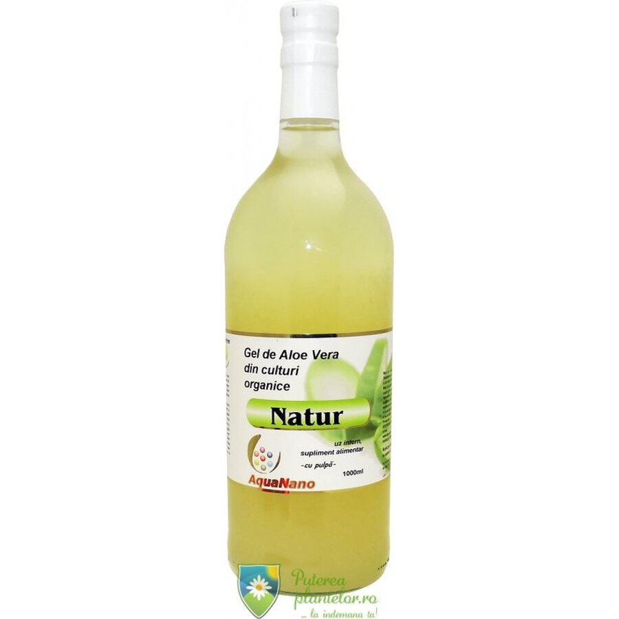 Aloe Natur gel de Aloe cu pulpa sticla 1000 ml