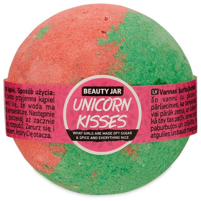 Bila de baie cu capsuni, rubarba, ulei de migdale si vitamina E, Unicorn Kisses, Beauty Jar, 150g