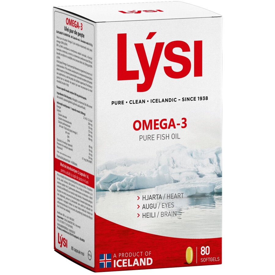 Omega 3 ulei de peste pur 80 capsule