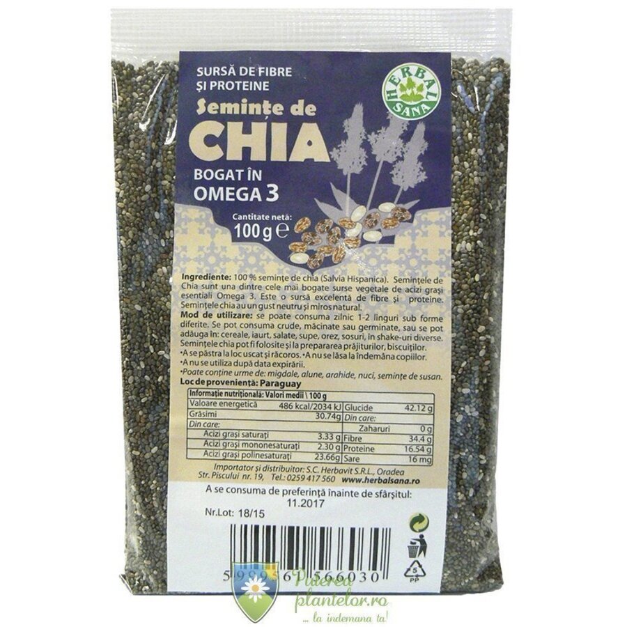 Seminte de chia 100 gr