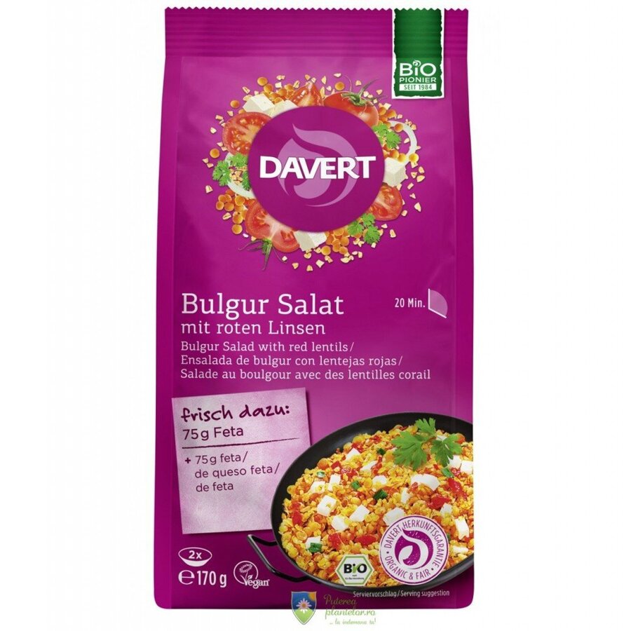 Salata de bulgur cu linte rosie 170 g