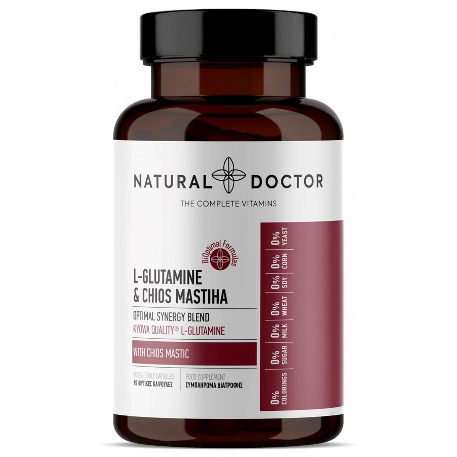 L-GLUTAMINE  CHIOS MASTIHA sanatatea stomacului Natural Doctor 90 cps