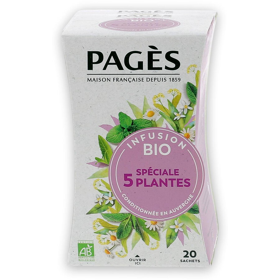 Ceai BIO stare de bine din 5 plante speciale Pages 20 plicuri