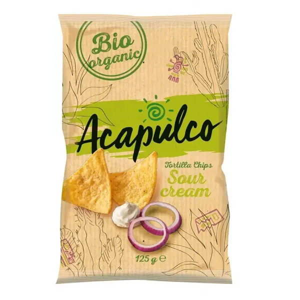 Acapulco Tortilla chips cu smantana si ceapa 125 gr