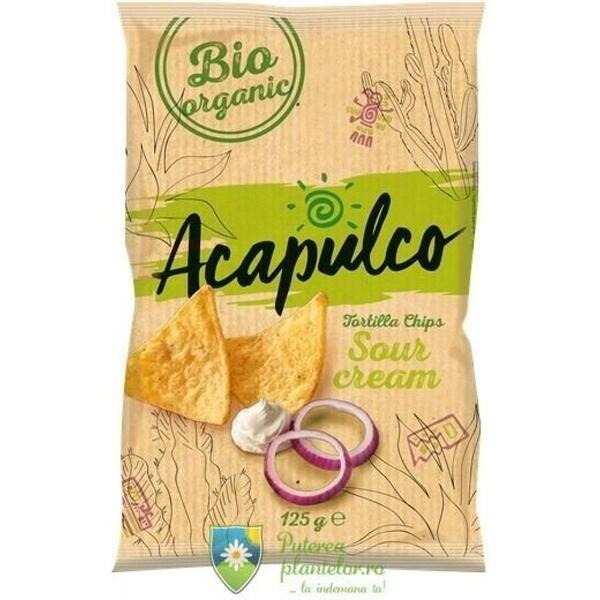 Acapulco Tortilla chips cu smantana si ceapa 125 gr