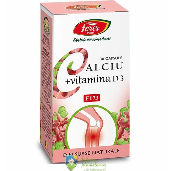 Fares Calciu + Vitamina D3 30 capsule
