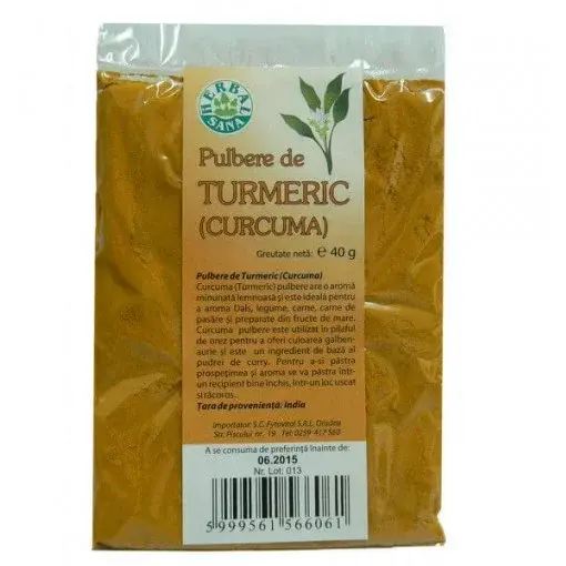Herbavita Turmeric (curcuma) pulbere 40 gr